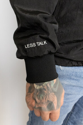 Less Talk Athletics Nylon Crush Windbreaker Black