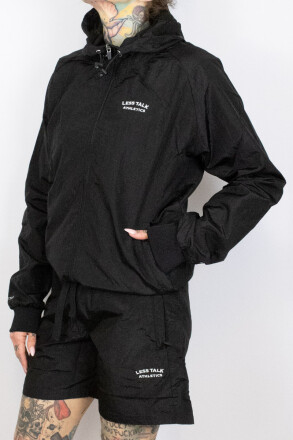 Less Talk Athletics Nylon Crush Windbreaker Black