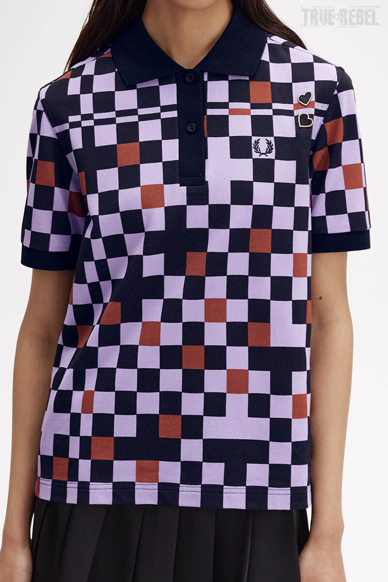 Fred Perry Amy Winehouse Printed Polo Ultraviolet