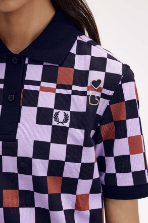 Fred Perry Amy Winehouse Printed Polo Ultraviolet