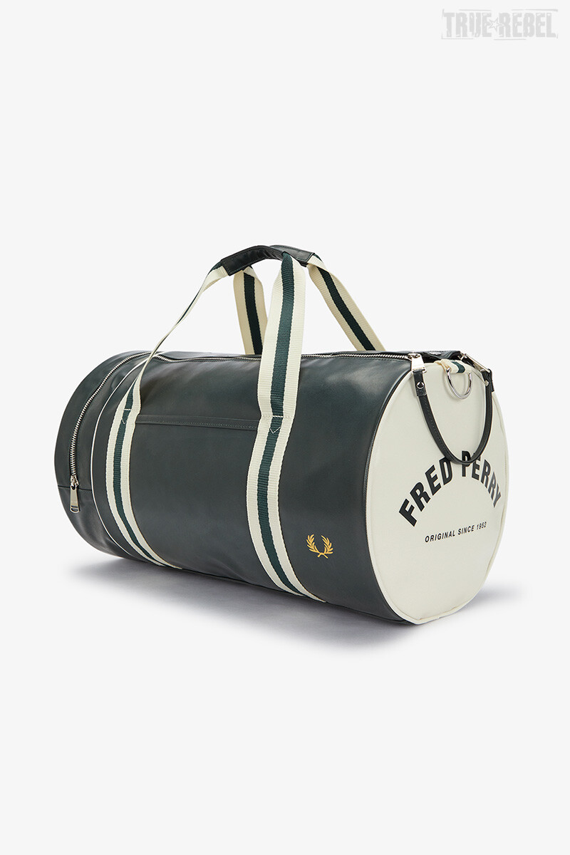 Fred Perry Classic Barrel Bag Night Green Ecru