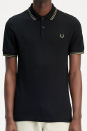 Fred Perry Polo Shirt Twin Tipped Black Wreath Green