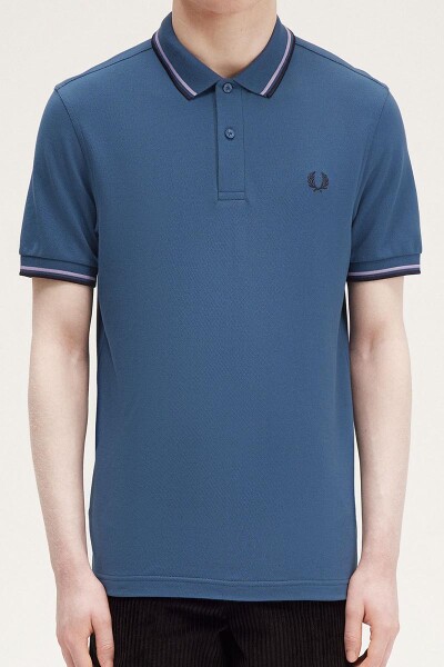 Fred Perry Polo Shirt Twin Tipped Midnight Blue Ultraviolet