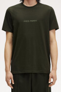 Fred Perry Double Branded Graphic T-Shirt Hunting Green Wreath