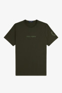 Fred Perry Double Branded Graphic T-Shirt Hunting Green Wreath