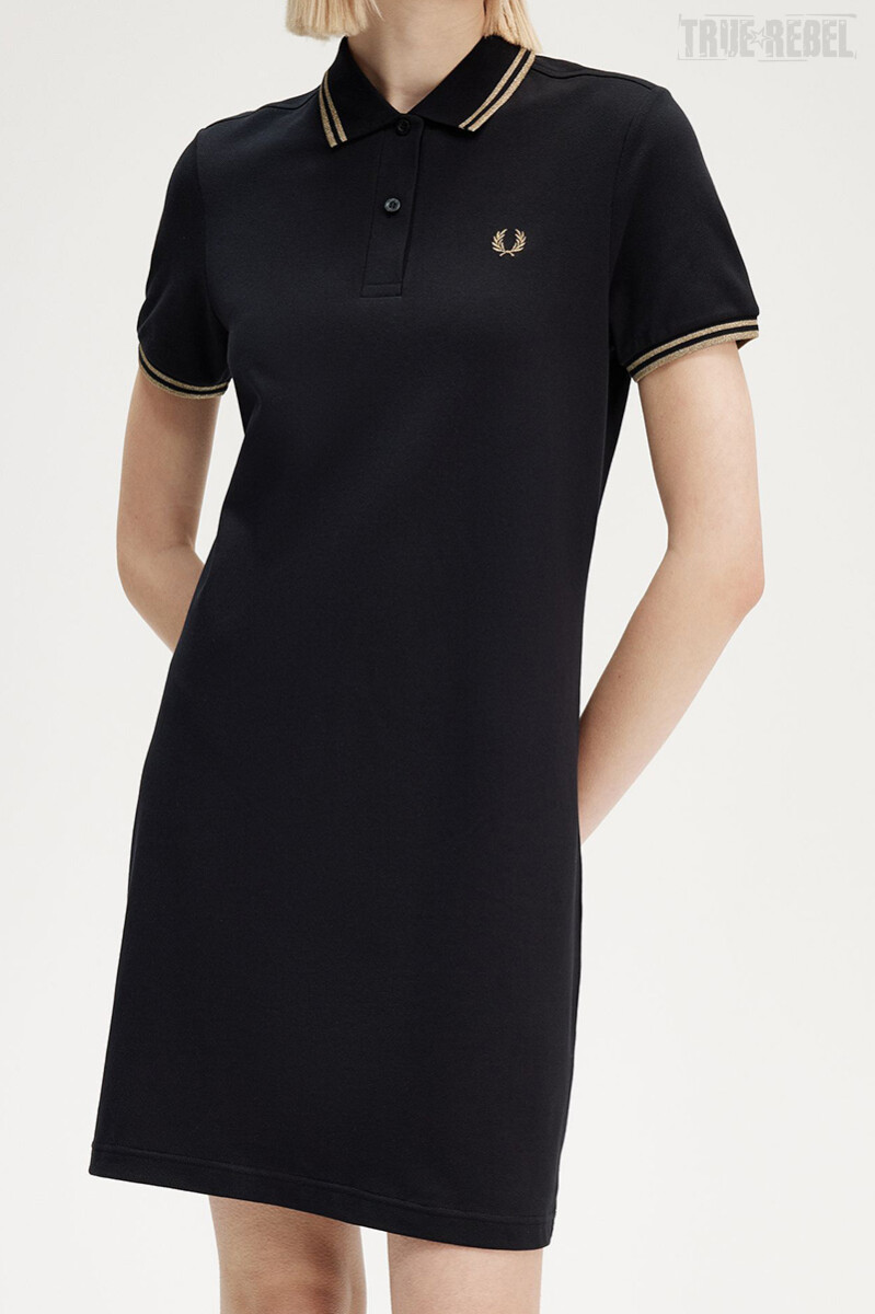 Fred Perry Twin Tipped Dress Black Metallic Gold