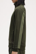 Fred Perry Tape Detail Track Jacket Hunting Green