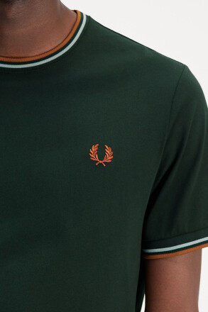 Fred Perry Twin Tipped T-Shirt Nightgreen Silver Blue