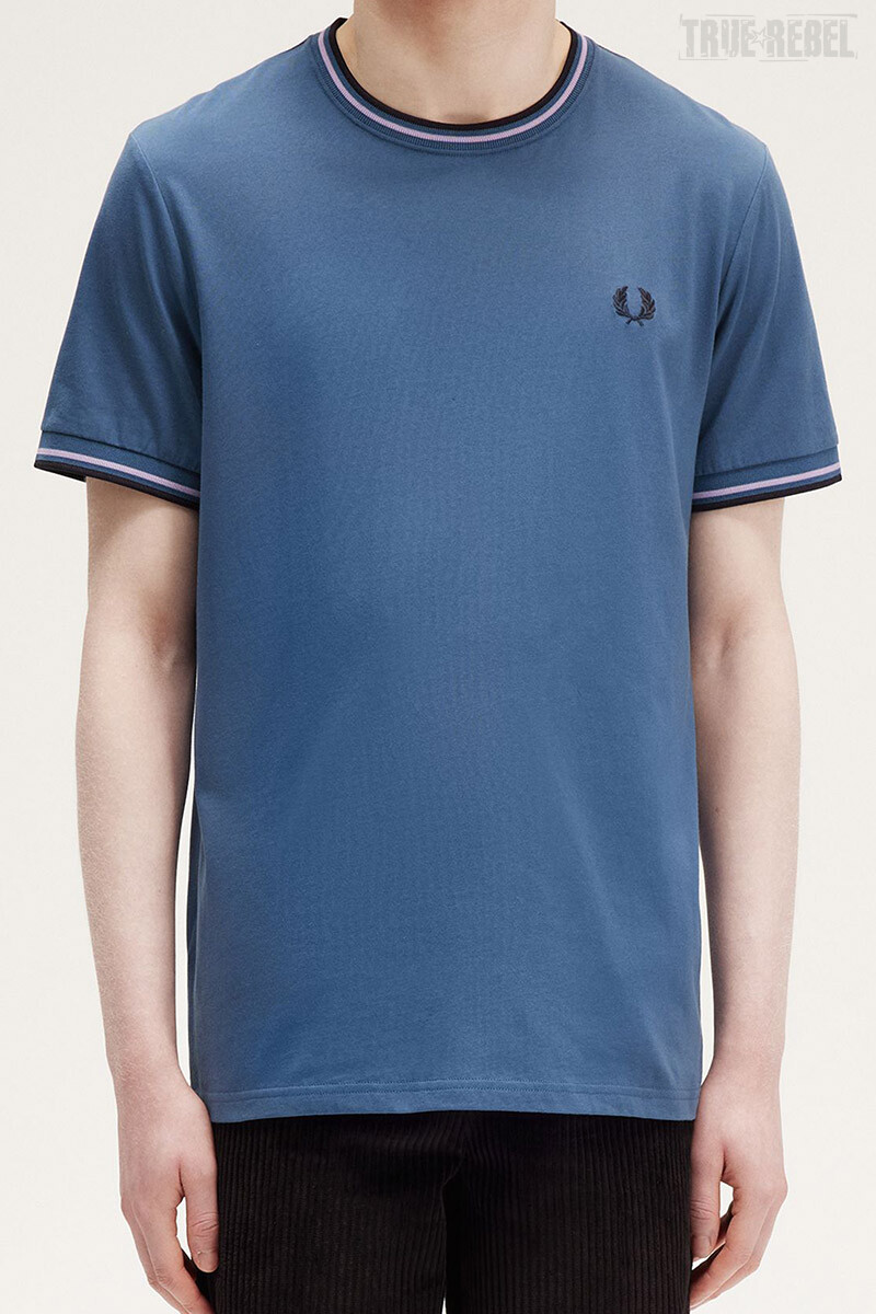 Fred Perry Twin Tipped T-Shirt Midnight Blue Ultraviolet