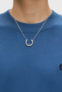 Fred Perry Necklace Laurel Wreath Metallic Silver