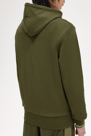 Fred Perry Hoodie Tipped Hunting Green