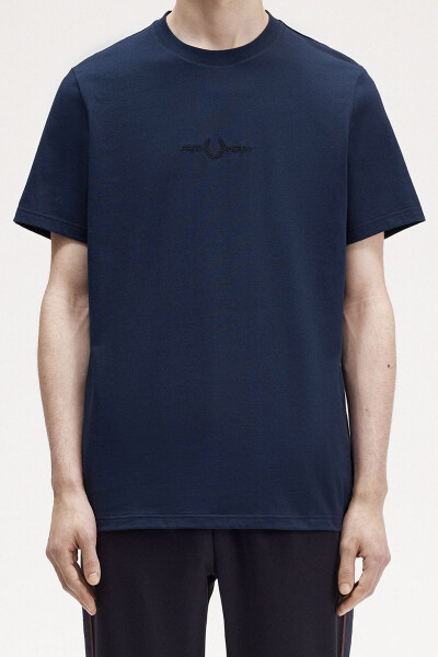 Fred Perry Embroidered T-Shirt Dark Carbon Black