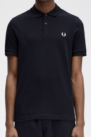 Fred Perry Polo Shirt Plain Black