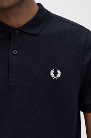 Fred Perry Polo Shirt Plain Black