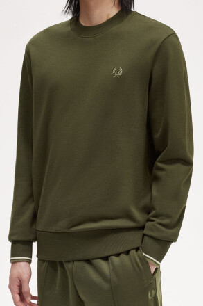 Fred Perry Sweater Crew Neck Hunting Green