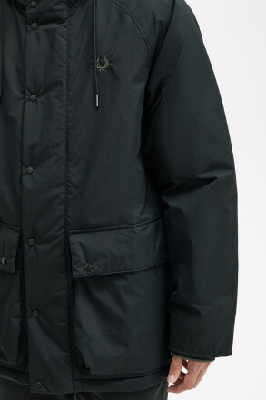 Fred Perry Padded Zip Through Jacket Night Green