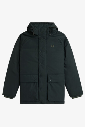 Fred Perry Padded Zip Through Jacket Night Green