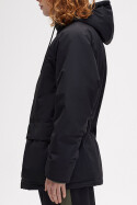 Fred Perry Padded Zip Through Jacket Black LW Green XL