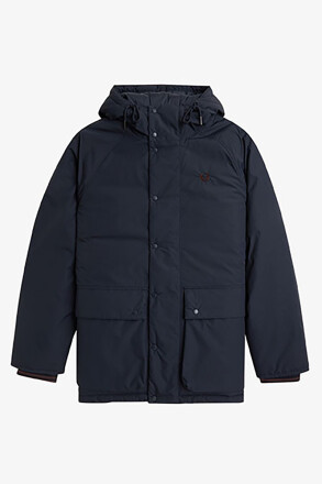 Fred Perry Padded Zip Through Jacket Navy Carrington Brick