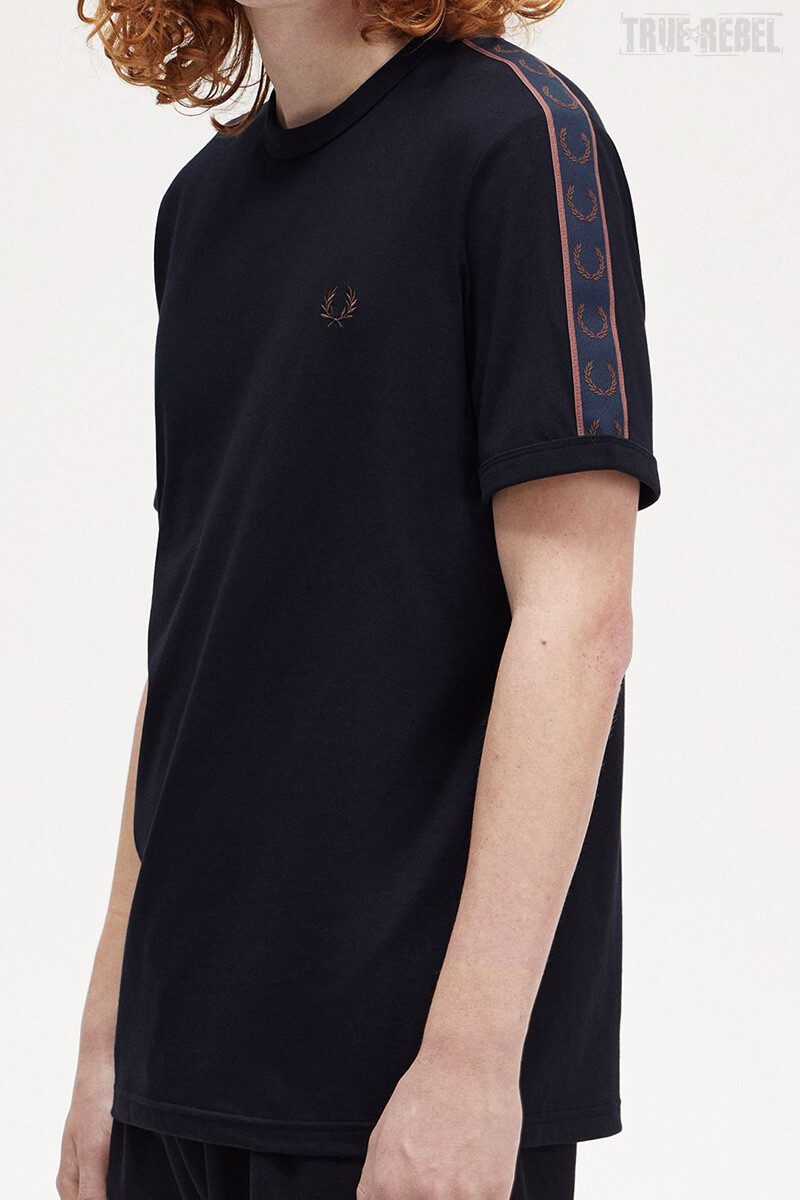 Fred Perry Ringer T-Shirt Contrast Tape Navy Carrington...