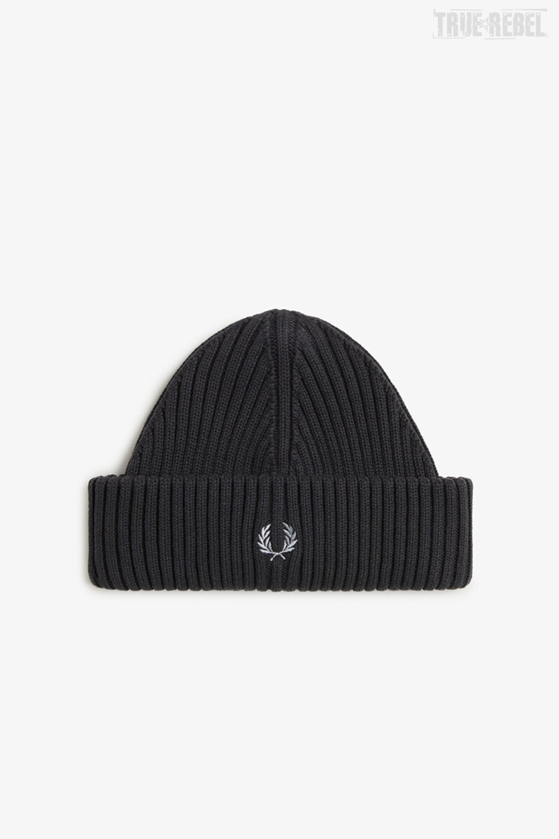 Fred Perry Cotton Rib Beanie Anchor Grey