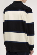 Fred Perry Striped Longsleeve Polo Ecru