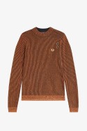 Fred Perry Amy Winehouse Metallic Ribbed Mock Neck Top Marmalade