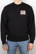 True Rebel Sweater FCK NZS Pocket Print Black