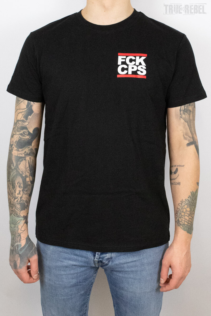 True Rebel T-Shirt FCK CPS Pocket Print Black