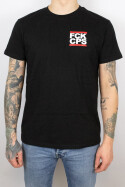 True Rebel T-Shirt FCK CPS Pocket Print Black