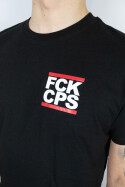 True Rebel T-Shirt FCK CPS Pocket Print Black