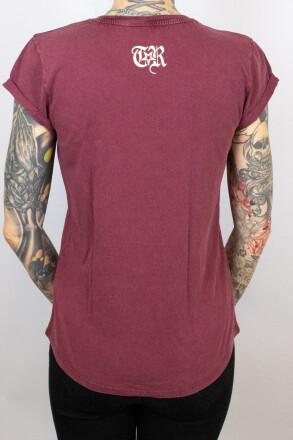 True Rebel Ladies Shirt LBTC Central Stone Burgundy