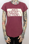 True Rebel Ladies Shirt AFA 2.0 Stone Burgundy Cream