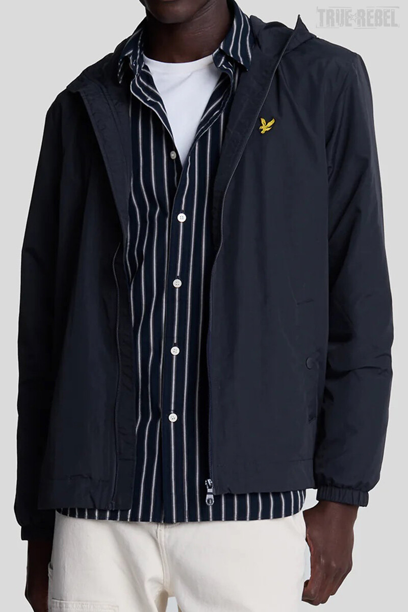 Lyle & Scott Zip Through Hooded Jacket Dark Navy