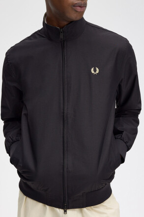 Fred Perry Brentham Jacket Black Champagne M