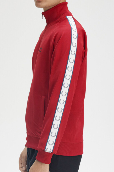 Fred Perry Taped Track Jacket Burnt Red