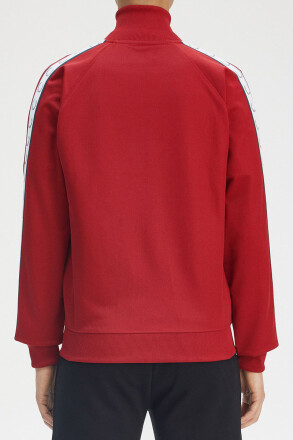 Fred Perry Taped Track Jacket Burnt Red