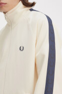 Fred Perry Contrast Tape Track Jacket Ecru Tennis Blue