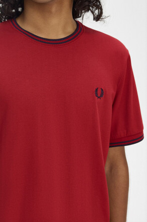 Fred Perry Twin Tipped T-Shirt Burton Red Navy