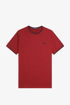 Fred Perry Twin Tipped T-Shirt Burton Red Navy