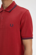 Fred Perry Twin Tipped Polo Shirt Burton Red Navy