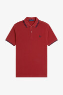 Fred Perry Twin Tipped Polo Shirt Burton Red Navy