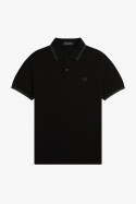 Fred Perry Twin Tipped Polo Shirt Black Court Green