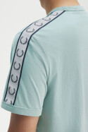 Fred Perry Taped Ringer T-Shirt Silver Blue