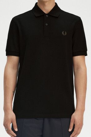 Fred Perry Polo Shirt Black Court Green