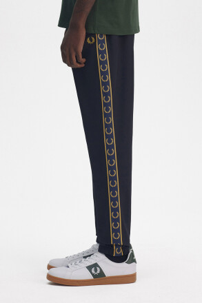 Fred Perry Contrast Tape Track Pants Navy Honeycomb