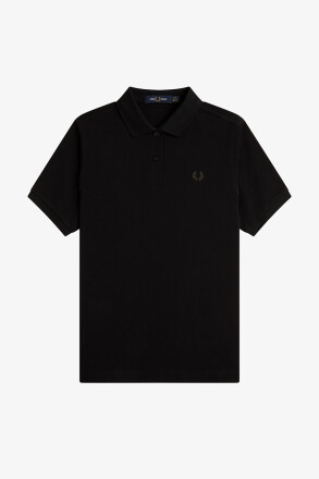 Fred Perry Ladies Polo Shirt Black Court Green