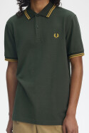 Fred Perry Twin Tipped Polo Shirt Court Green Honeycomb