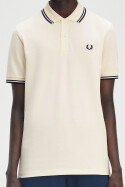 Fred Perry Twin Tipped Polo Shirt Ecru Tennis Blue