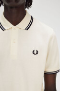 Fred Perry Twin Tipped Polo Shirt Ecru Tennis Blue